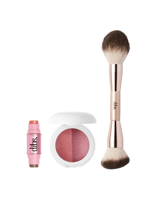 Mini GlowTour in Starlit + Baked Blush in Backstage + Duo Brush