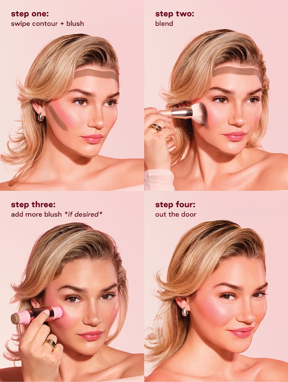 Step-by-step makeup tutorial on applying Glowtour