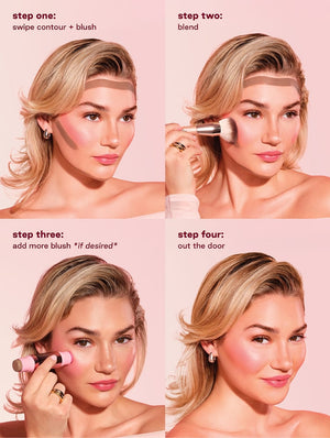 Step-by-step makeup tutorial on applying Glowtour