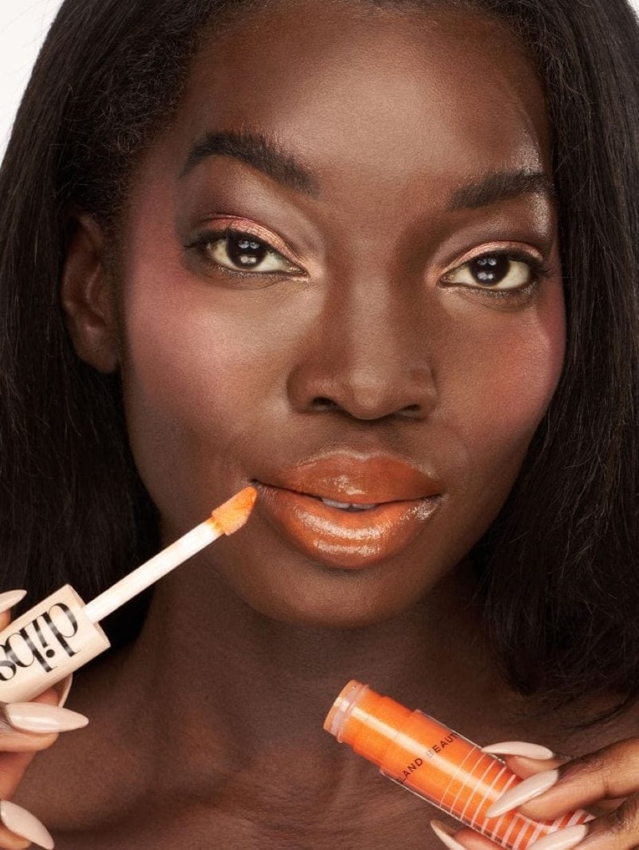 Go To Glossy Balm - Orange Crush - Tangerine Shimmer - Model Image