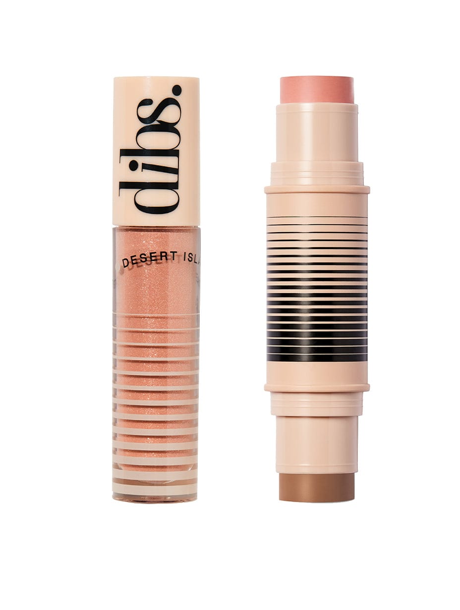 Go To Glossy Balm Kiss Me Quick + Desert Island Duo in Shade 3
