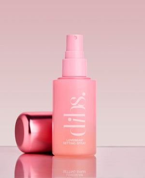 LoveBeam® Setting Spray bottle detail with label visible
