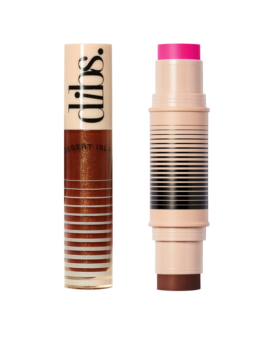 Go To Glossy Balm in Soda Pop + Desert Island Duo in Shade 6